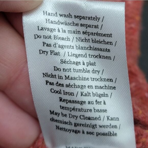 Wrap London Lambswool Blend V Neck Sweater Heathered Pullover Long Sleeve Size 2 - Picture 8 of 8